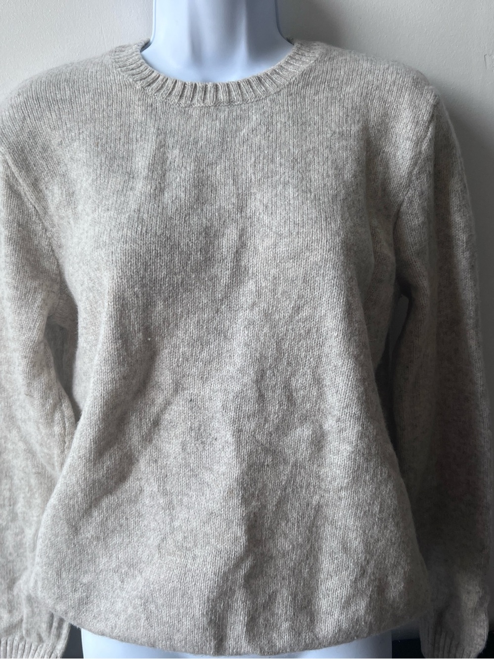 Brandy Melville Neutral Light Beige Crewneck Sweater